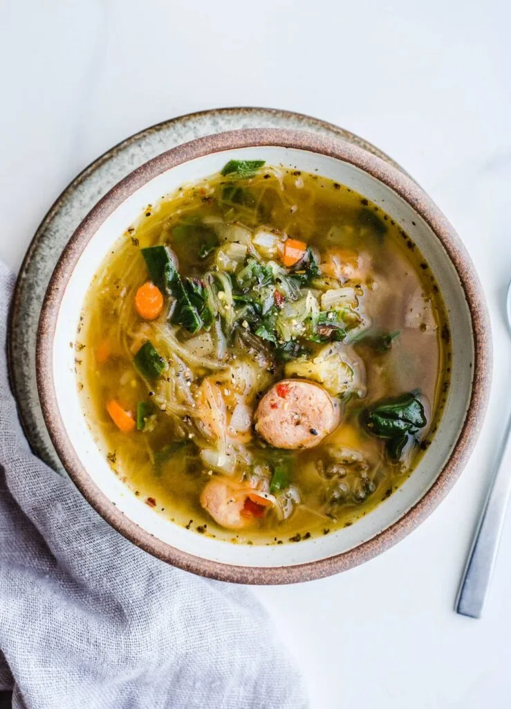 Spaghetti Squash Soup with Sausage