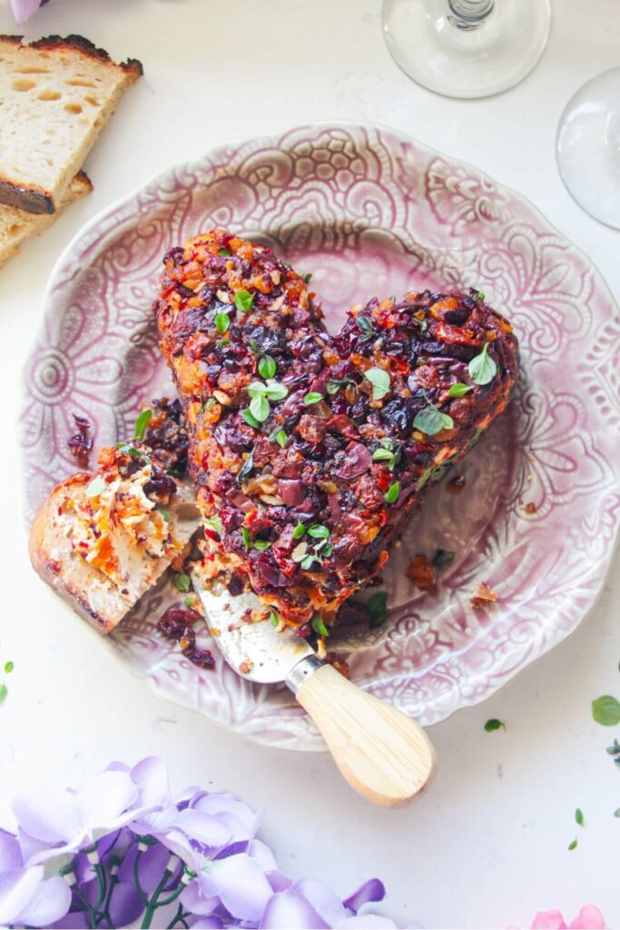 Heart Shaped Cheese Ball