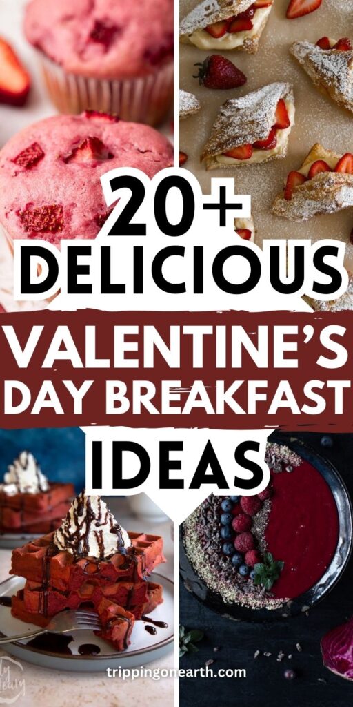 Valentine's Day breakfast ideas pin