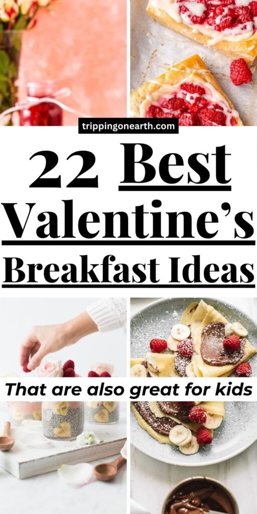 Valentine's Day breakfast ideas pin