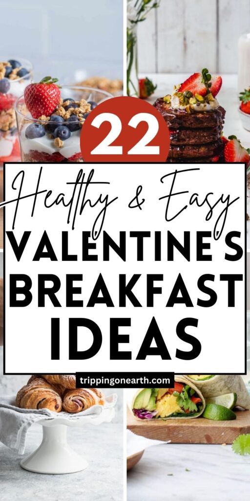Valentine's Day breakfast ideas pin