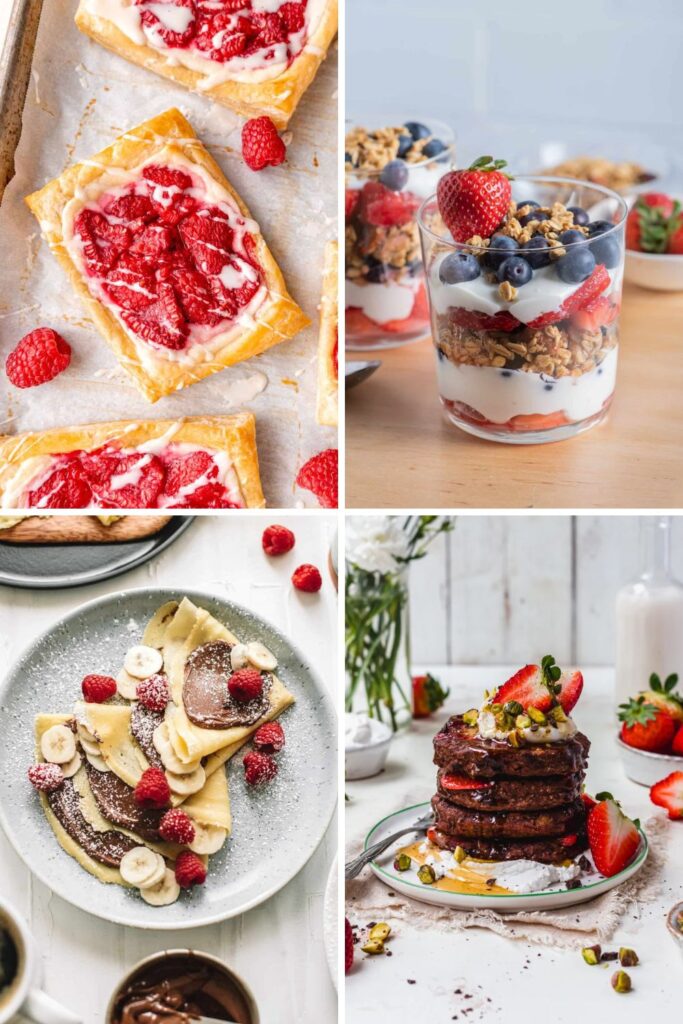 4 images of Valentine's Day breakfast ideas