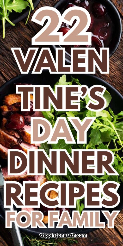 Valentine's day dinner recipes pin