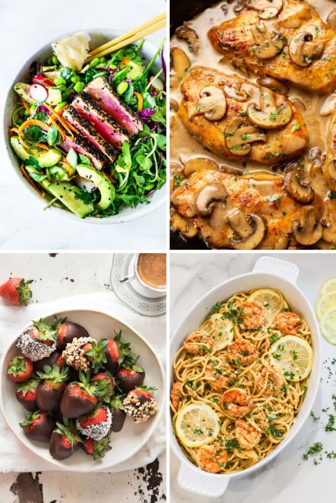 Valentine's day dinner recipes pin