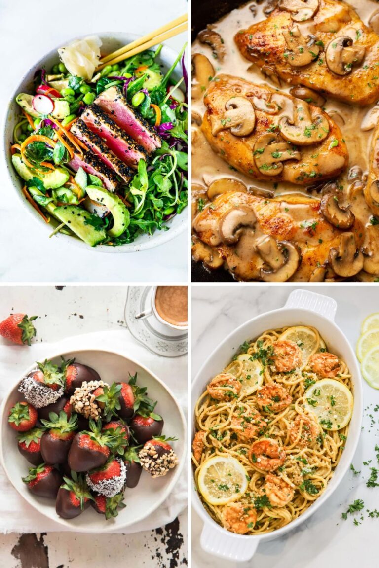 Valentine's day dinner recipes pin