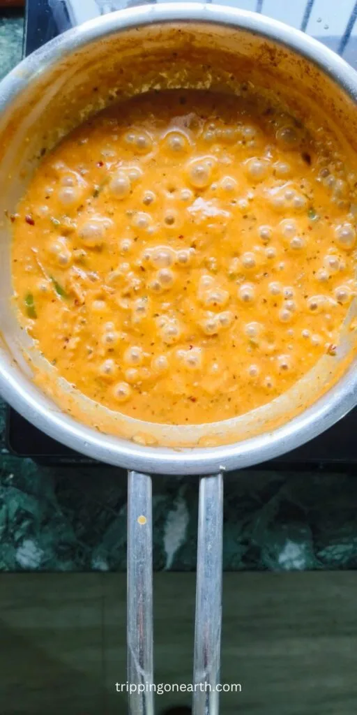 Sauce with added coconut milk
