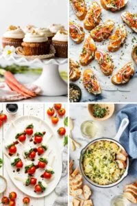 4 images of easter appetizers